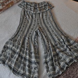 American Eagle Strapless Floral Jumpsuit